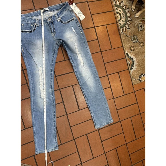JC &JQ Distressed Straight Leg Jeans Size 13 NWT Y2K - Picture 8 of 11
